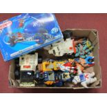 A Fisher Price Alpha Star Plastic Model Lunar Space Vehicles (Adventure People), with trailer (circa