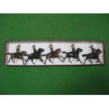 Britains Lead Set No 2075 - 7th Hussars, comprising five mounted pieces, all appear unbroken,