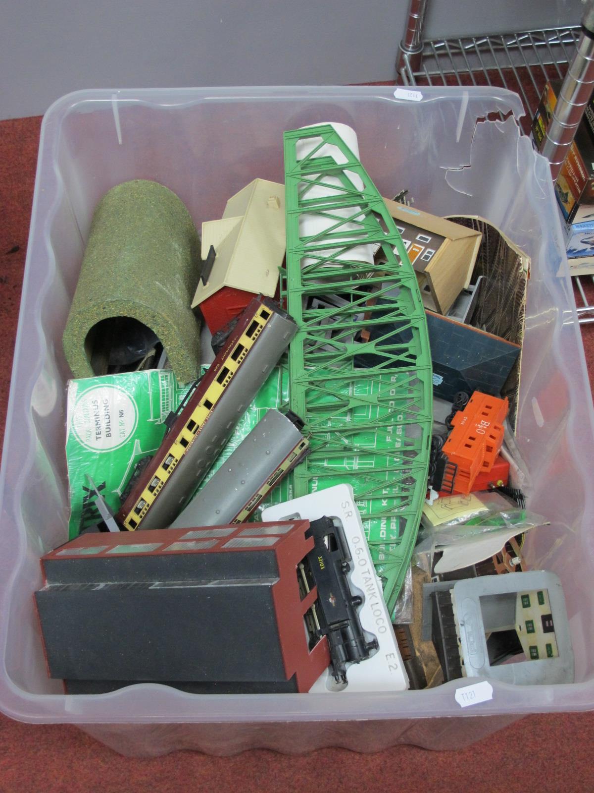 The Contents of a "OO" Scale Railway Modellers Workshop, comprising locomotive, rolling stock,