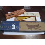 A Mid XX Century Balsa Flying Model by 'Arrowplane', unmade with instructions and boxed; plus a