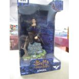 A Buffy The Vampire Slayer - Angle 9" Collectible Plastic Figure with Base, by Varner (circa