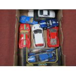 A Quantity of 1/18 and 1/24 Scale Diecast Vehicles by Burago and Others, one boxed, some damages