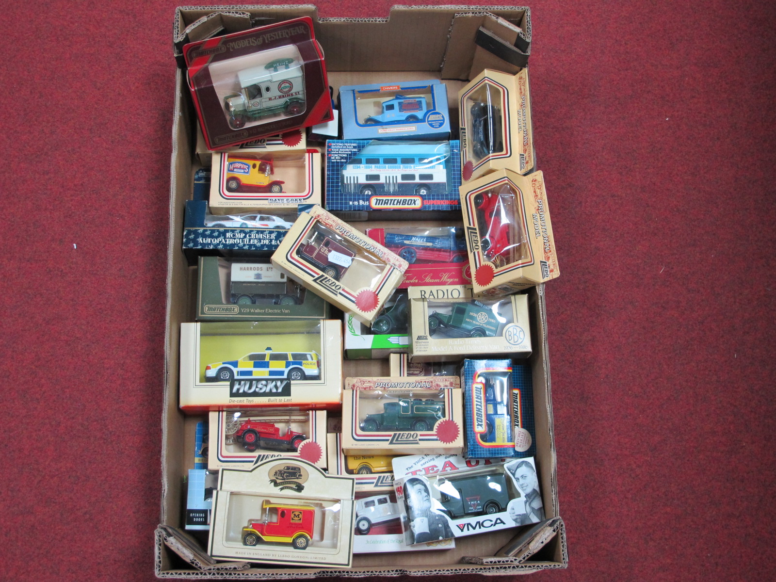 Approximately Twenty-Five Diecast Model Vehicles by Lledo, Matchbox, Corgi, Husky, including