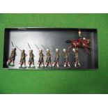 A Britains Bersaglieri Mounted Officer, very good,plus Britains set 114 'Queens Own Cameron