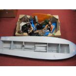 A Quantity of Modern Action Man Plastic Model Figures(5) and Accessories, including canoe,