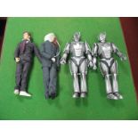 Four Modern Doctor Who 12" Plastic Figures, including The Doctor, Cybermen (2), all loose.