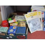 A Quantity of HRCA Magazines, Meccano, Hornby, Dinky Original and facimile catalogues, nuts and