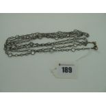 A Colourless Paste Muff Type Chain Spectacle Set, to single swivel style clasp (overall length