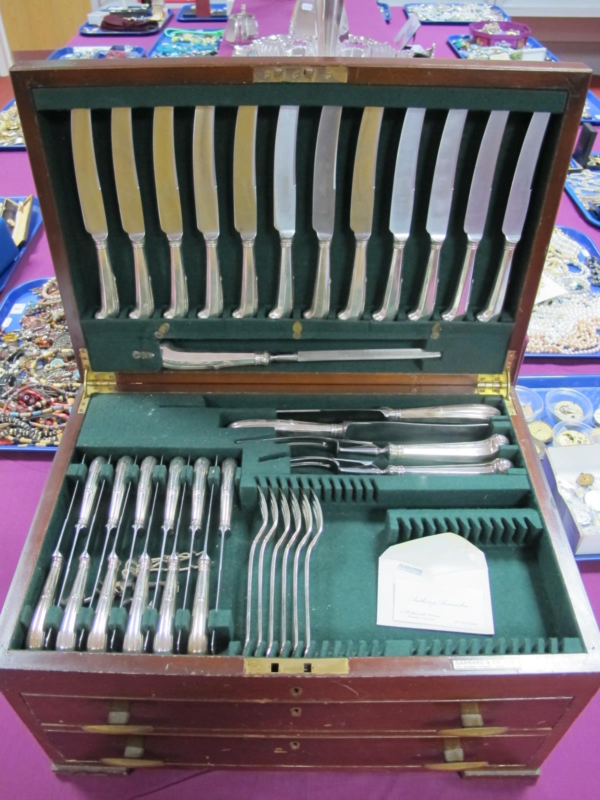 Garrard & Co ; A Part Canteen of Plated Cutlery, contained in a Gerrard & Co Ltd fitted cateen - Image 5 of 6