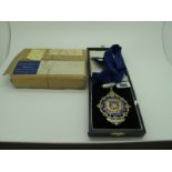 A Large Hallmarked Silver Gilt and Enamel Medallion, "National and Local Government Officers