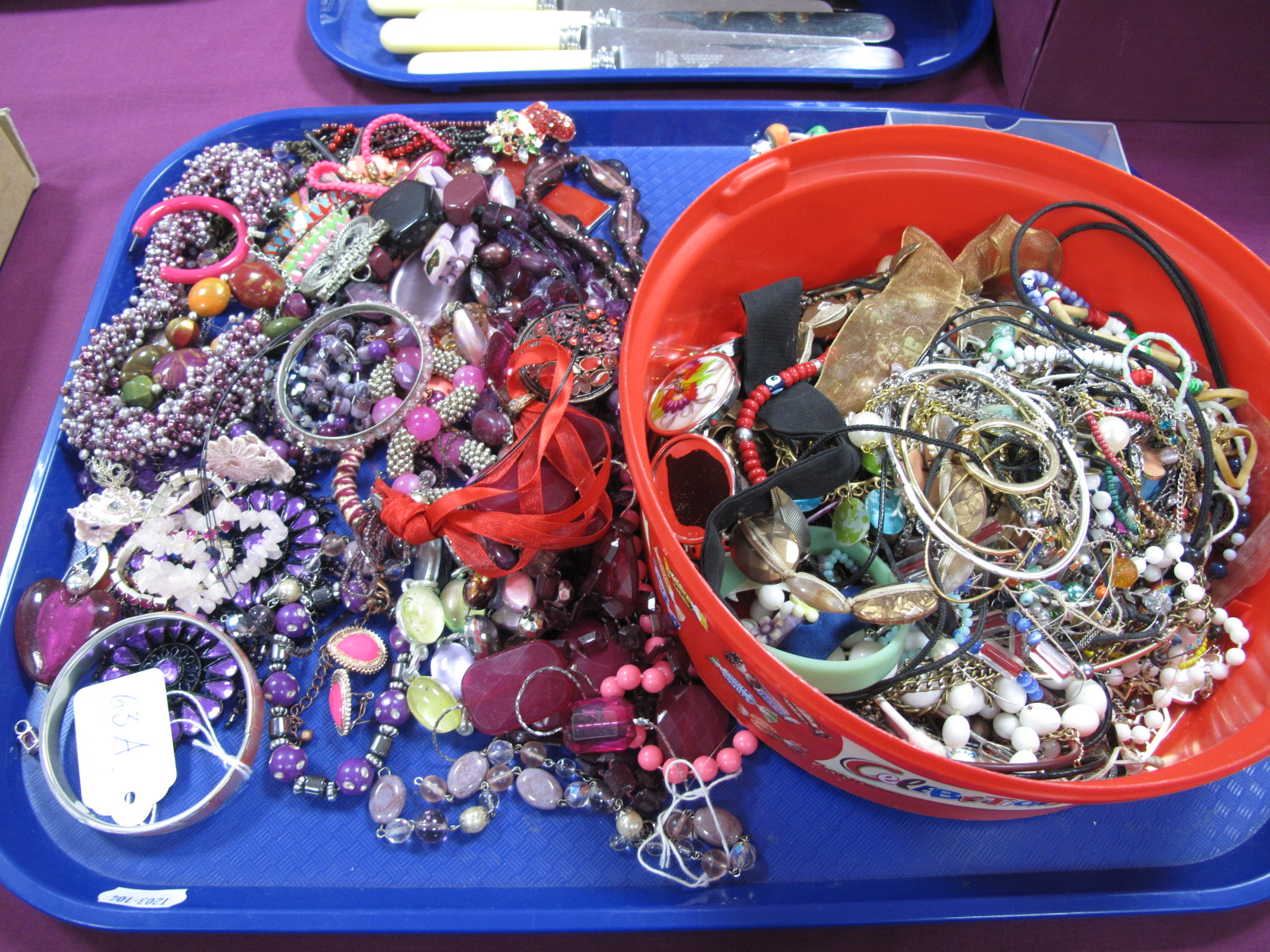 A Selection of Modern Costume Jewellery, bead necklaces, bangles, bracelets, earrings, etc:- One