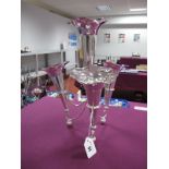 A Plated Epergne Table Centrepiece, with four removable flutes, overall height 32.3cm.