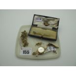 Seiko: A Ladies Gold Cased Wristwatch, the signed dial with Arabic numerals and line markers, in