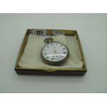 Waltham: A Hallmarked Silver Cased Openface Pocketwatch, the signed dial with black Roman numerals