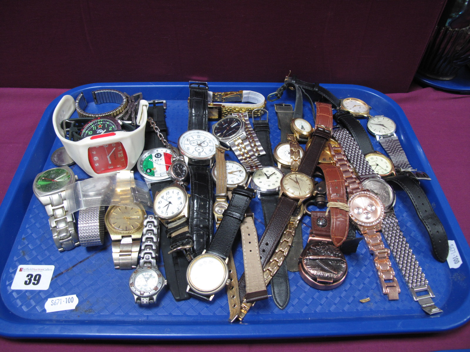 A Mixed Lot of Assorted ladies and Gent's Wristwatches, including Technos, Uno Sekonda, Citron,