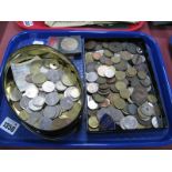 A Railway Service LNER Badge, Anew and Captain examples, quantity of coinage, banknote.