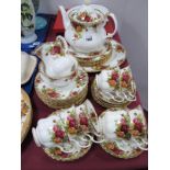 Royal Albert 'Old County Roses' Tea Ware, of approximately four pieces, all first quality, teapot