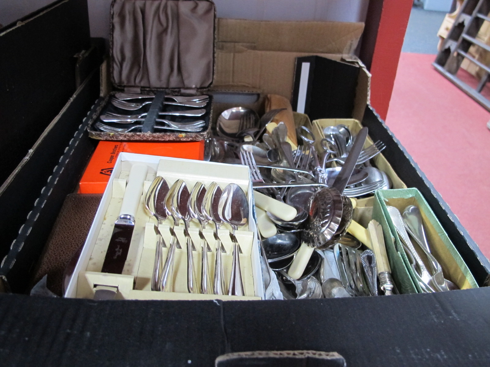 A Large Quantity of Cutlery, cased and loose including Cooper Bros:- One Box