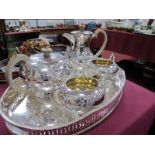 Cooper Bros Four Piece Plated Tea Service, and oval tray.