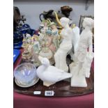 Figurines, scent bottles, etc:- One Tray