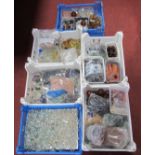 A Large Quantity of Assorted Chandelier Crystal Teardrops, petals, etc:- Six Boxes