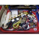 Citizen, Sekonda, Le Phare, Moreno, other watches, costume jewellery, army knife:- One Tray
