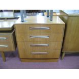 A G Plan 1970's Teak Chest of Four Drawers, having lipped handles, 72cm wide.