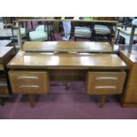 A G Plan 1970's Teak Dressing Table, with lipped handles to two banks each of two drawers, on