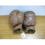 A Pair of Vintage Boxing Gloves, label "Round Creation".