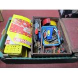 Meccano - quantity in 'Meccano' boxes and leather case:- One Box