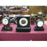 Ebonized Cased Mantle Clocks, including Brevette. (3)
