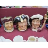 Royal Doulton Character Jugs, 'Porthos', Simon The Cellarer', Capt Henry Morgan. (3)