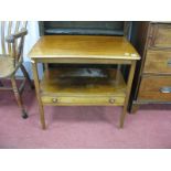 A Late XIX Century Mahogany Side Table, with single drawer to central shelf, 73cm wide