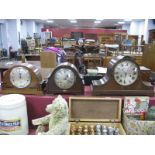 An Empire Oak Cased Mantle Clock, for Perkins of Wakefield, others for Walker & Hall and Greenwood &