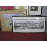 After Lionel Smythe, Girl in Cornfield, colour print 29 40cm. East Prospect of Sheffield black and