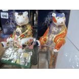 Royal Crown Derby Paperweights 'Honey Bear' date code for 1997 and 'Old Imari Honey Bear' date