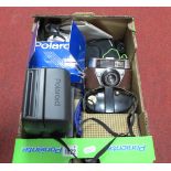 Canon Sure Shot Zoom S Camera, (boxed). Poloroid 636 close up Polaroid hand camera, Nikon Hanimex,