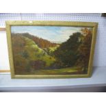 William Walker (Late XIX Century), Derbyshire Artist, Autumn Valley scene, oil on board, signed