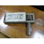 An Original WWII Civil Defense Warning Rattle, stamped 'C.D. 1944', later painted as a Notts