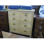 A XIX Century Pine Chest of Drawers, top with a moulded edge, two short drawers, three long drawers,