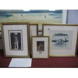 Natasha Kumar 'Atlas Thornbridge Hall' Artists Proof Etching, signed under mount, details verso,