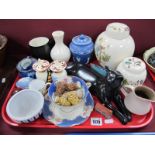 Masons Ginger Jars, Hornsea Studio Craft vase, Jasperware, Rye bowl, etc:- One Tray