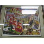 Joe Scarborough (Sheffield Artist), 'Evening Papers at Hillsborough Corner', limited edition