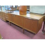 A.H McIntosh of Kirkcaldy, Teak Sideboard, circa 1970 with lipped handles to bank of three left