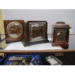Tower, Mercer of St Albans, and one other walnut cased mantle clocks. (3)