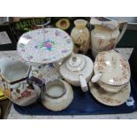 Worcester Locke & Co Bowl, with silver rim, raised floral decoration, Midwinter, Stylecraft cake