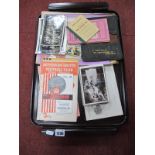 Miscellaneous Vintage Ephemera, including seven 1950's Sheffield Wednesday away programmes,