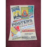 An Original Circa 1930's Advertising Poster, mounted on card, for a London Company - 'Widdell Bros',