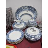 Losol 'Pomona' Dinner Ware, of twenty five pieces in blue & white.