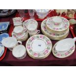 Royal Worcester 'A Royal Garden' Pattern Part Dinner/Tea Service, comprising six dinner plates,